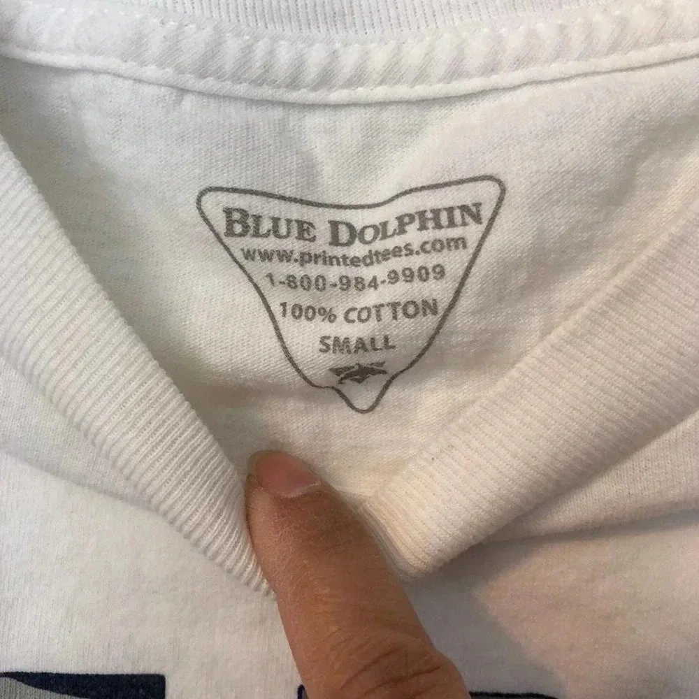 Blue Dolphin Unisex Shirt Size S 100% Cotton